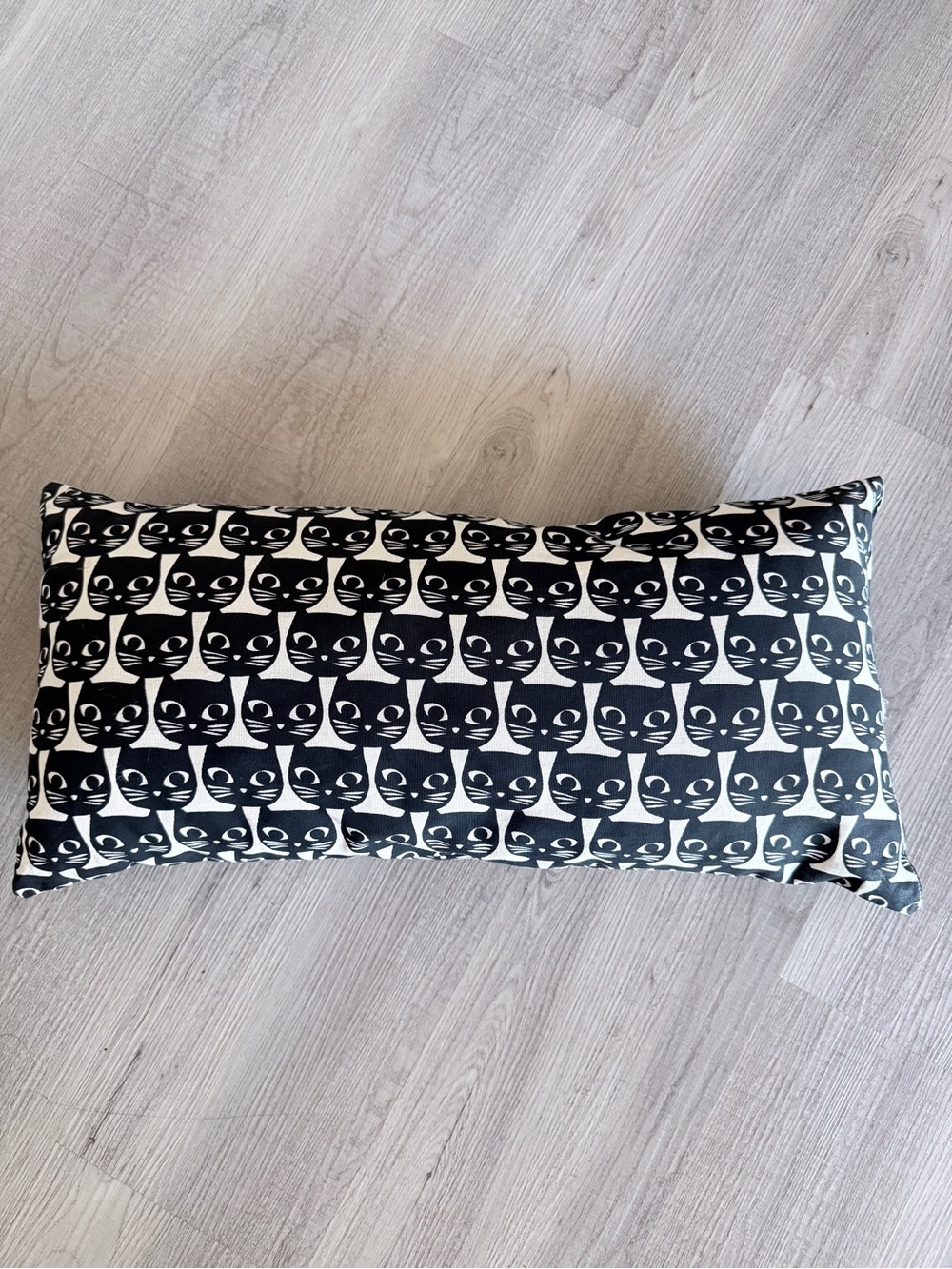 IKEA Black and White Cat Pattern Accent Pillow
